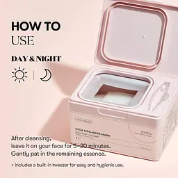 Набір зміцнювальних тканинних масок для обличчя VT Cosmetics Cica Collagen Mask 30 шт. 350 г (VTC070) - мініатюра 2