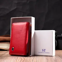 Стильний жіночий гаманець із якісної натуральної шкіри ST Leather 19460 різнокольоровий
