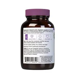 Вітамін D3 та K2 Bluebonnet Nutrition Vitamin D3 & K2, 60 вегакапсул - мініатюра 3