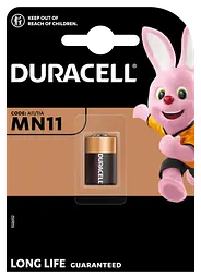 Спеціальна лужна батарейка Duracell MN11 6V, (A11 / 11A), 1 шт. в упаковці
(7091714)