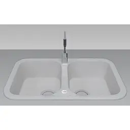 Кухонна мийка Adamant Twins 765x470x190 old stone 305223, Сірий - мініатюра 2