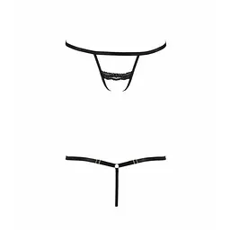 Трусики стрепи Passion Exclusive SHELLY THONG XXL/XXXL, black - мініатюра 5