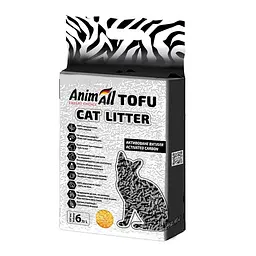 Соєвий наповнювач AnimAll Tofu Carbon для котів з активованим вугіллям 2.6 кг