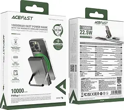 Павербанк Acefast Magnetic Wireless Black 10 000 mAh / 22.5 Вт (6974316284000) - мініатюра 6