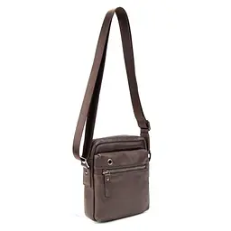 Месенджер в гладкій шкірі коричневий Tiding Bag 8718C коричневий - мініатюра 6