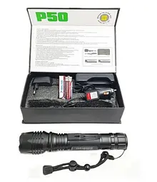 Ліхтар X-Balong BL-P08-P50 + zoom + ЗУ220/12В +2x18650 + 5 режимів - мініатюра 3