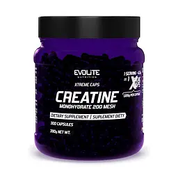 Креатин моногідрат та таурин Evolite Nutrition Creatine Monohydrate Xtreme, 300 капсул