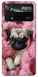 TPU чохол Demsky Мопс у ніжностях для Xiaomi Poco X4 Pro 5G