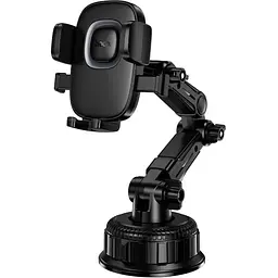 Холдер Hoco H89 Crown large suction cup car holdercenter console Чорний Темно-сірий