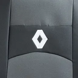 Чохли на сидіння модельні для Renault Logan 04-13 / цільна спинка / Чорно - Сірі - мініатюра 3