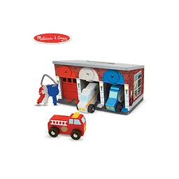 Игровой набор Melissa&Doug Деревянный гараж спасательных машин с ключами (MD4607) - миниатюра 5