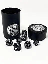 Настільна гра Планета Ігор Чаша для кубиків D20 (чорна) (Dice cup D20 black) (pi-dc004) - мініатюра 5