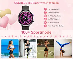 Смарт-годинник Oukitel BT-60 AMOLED Black - мініатюра 4
