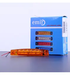 Габарит LED прямокутний 90х15 мм 12/24V 6 діодів Помаранчевий 5 шт. (K 030) - мініатюра 3