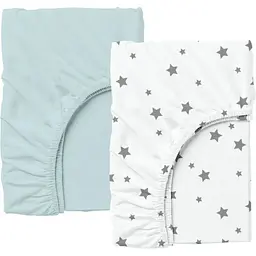 Набір простирадл на резинці Cosas LIGHT BLUE/GREY STARS 140х200х20 см (Set_LightBlue_StarGrey_140x200_2)