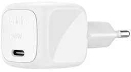 Belkin Зарядний пристрій мережевий 30Вт USB-С PD PPS, кабель USB-С > USB-C, 1 м, PVC, білий - мініатюра 3