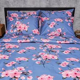 Комплект постільної білизни Moon&Star Микросатин Premium Blossom Sky Євро 200х220 наволочки 4х70х70 - мініатюра 4