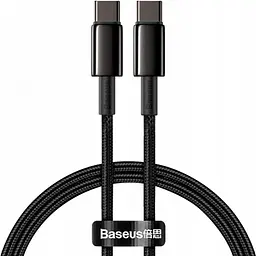 Кабель Baseus Tungsten Gold Fast Charging Data Cable USB-C to USB-C 100W 1m Black (CATWJ-01) [83771]