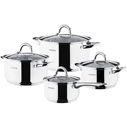 Набір посуду з нерж.сталі 8пр.(1,6/2,3/3,2/5,6л) Gemini Gourmet Andria ТМ"ARDESTO"