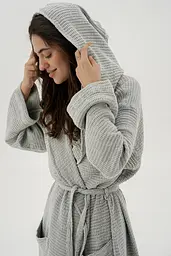 Халат Lotus Home - Rius light gri світло-сірий S/M - мініатюра 4