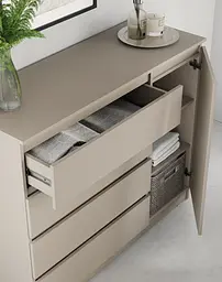 Комод в спальню MebelStar Нео 1Д4Ш 120x43x98 см Кашемір (MBS-1051) - мініатюра 3
