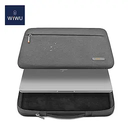 Сумка-чохол для ноутбука WiWU Pilot Sleeve 15.6″ Сірий (756072) - мініатюра 4