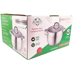 Каструля Aureti LKA- 046IROCO-16C з кришкою 16x10.5 см (78451) - мініатюра 3
