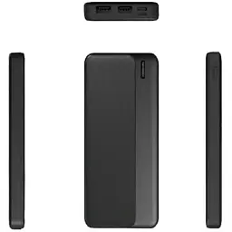 Портативна батарея Grunhelm GP-10B Power Bank 10.000 mAh чорна (137520) - мініатюра 2