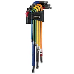 Набір Г-подібних ключів TORX екстра-дов.з отв.9 од.S2,T10-50 Haisser 48117
