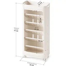 Стелаж Mealux Brooks White (KD-E041 White) - мініатюра 2