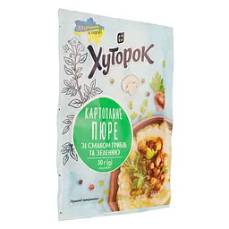 Пюре Хуторок Картопляне зі смаком грибів 30 г (915341) - мініатюра 2