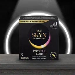 Презервативи Skyn Cocktail Club 3 шт. ультратонкі, зі смаком коктейлів