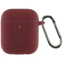 Чохол для навушників Armorstandart Ultrathin Silicone Case With Hook для Apple AirPods 2 Burgundy (ARM59680)