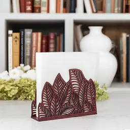 Дерев'яна серветниця VANZA LEAF stand S mahogany - мініатюра 2