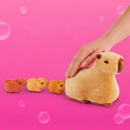 Інтерактивна іграшка Pets & Robo Alive Mama & Baby Surprise S1 Мама капібара з сюрпризом (9574) - мініатюра 3