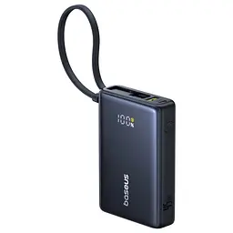 Зовнішній аккумулятор Baseus PicoGo Digital Display Power Bank 10000 mAh 45W P10076803123-00 чорний - мініатюра 3