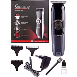 Тример для гоління акумуляторний Geemy GM-6050 машинка для бороди чоловіча електробритва для обличчя