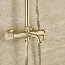 Душова система з виливом Rea Lungo Stripe brushed gold REA-P9490 - мініатюра 4
