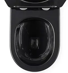 Підвісний унітаз Rea Carlo Tornado безободковий 49x36 см black з оздобленням brushed gold REA-C4330 - мініатюра 4