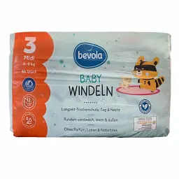 Підгузки Bevola Baby 3 Midi (4-9 кг), 46 шт