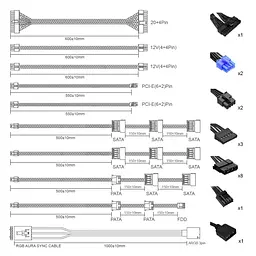 Блок живлення GameMax RGB850 PRO (RGB850 PRO) - мініатюра 7