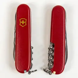 Ніж Victorinox Huntsman Mat 91мм,15функ,черв.мат,жовт.лого - мініатюра 12