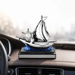 Автомобільний освіжувач повітря / ароматизатор на сонячній панелі / Автомобільний ароматизатор "Кораблик" з штурвалом, що обертається - мініатюра 5