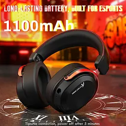 Ігрова гарнітура Attack Shark L30PRO Wireless,2.4GHz/Bluetooth/3.5mm AUX/AUX-to-Type-C,Black and Red - мініатюра 3