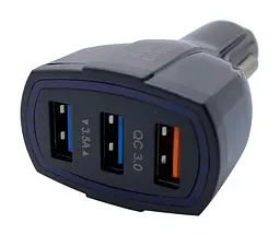 Автомобільний зарядний пристрій XON UniLink QC3.0 + 2 x 5V/3.1A Black (CU003A30QB 3432)