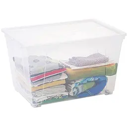 Контейнер Plastmeccanica Easy прямокутний на колесах 46 л прозорий (00-00020081) - мініатюра 2