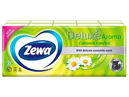 Носові хустинки ZEWA Deluxe ромашка, 3 шари, 10пачокx10шт