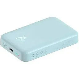 Портативна батарея Baseus Magnetic Mini Wireless Quick Charging 10000 mAh 20W PPCX110103 Blue - мініатюра 5