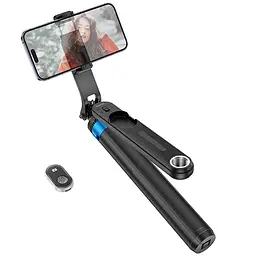 Монопод для селфі Hoco K22 трипод + знімний BT пульт Black