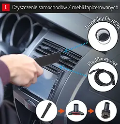 Промисловий пилосос Camry CR 7045 Prof 25 л з розеткою для інструментів - мініатюра 8